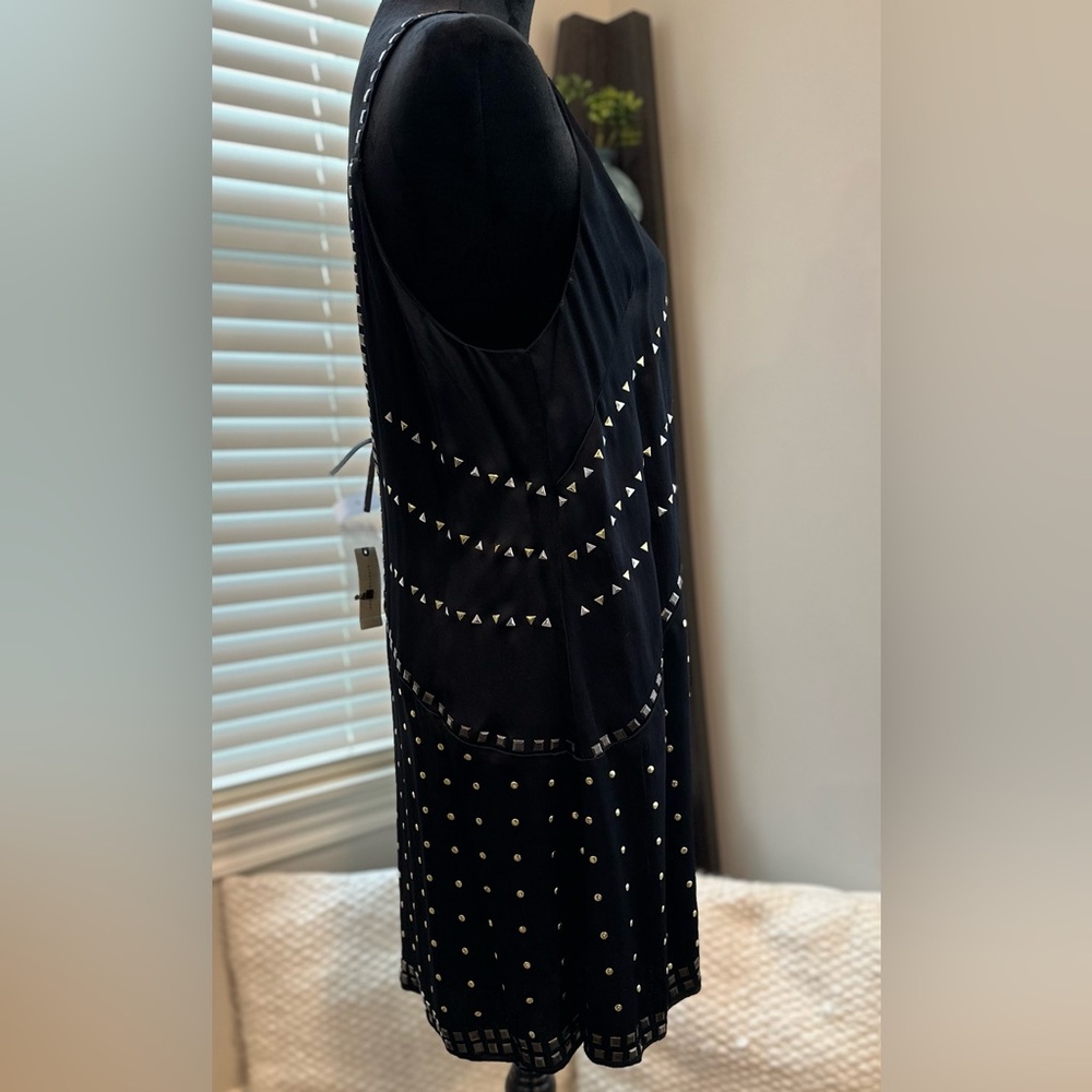 ✨NWT✨ Anthropologie Embellished Deep V Mini Dress Size M - Picture 6 of 16